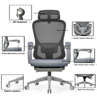 Fauteuil de bureau moderne haut de gamme, confortable, pivotant, de direction, de luxe, ergonomique, en maille, réglable en hauteur, avec repose-pieds – Vente en gros