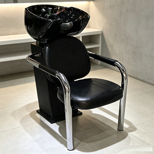 Lit de lavage portable de luxe pour salons de coiffure et instituts de beauté – Design moderne avec bassin en céramique pour services de lavage et de rinçage des cheveux - Product Image 1