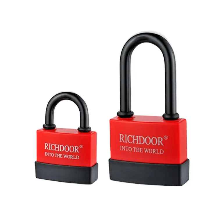 Elecpopular45/55/75/80mm pvc plastic casing iron lock safety arcs iron waterproof color padlock Dustproof Padlock lockout tagout