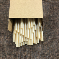 Café jetable dégradation grossière emballage individuel diagonale LOGO pailles à bagasse en gros paille de canne à sucre