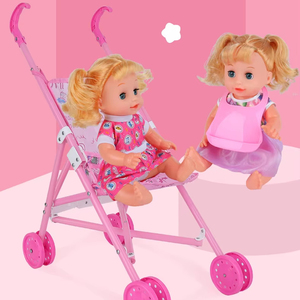 Muñeca cochecito <span class=keywords><strong>de</strong></span> bebé carrito <span class=keywords><strong>de</strong></span> <span class=keywords><strong>juguete</strong></span> 3D ojo Carro <span class=keywords><strong>de</strong></span> mano agua potable haciendo sonido parpadeante regalo del Día <span class=keywords><strong>de</strong></span> los niños - Product Image 1
