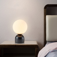 Petite lampe de table à base de marbre pour chambre à coucher moderne café bar table décor lumière intérieur maison lampe de nuit bas prix lumières