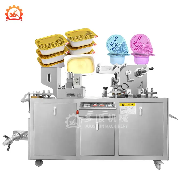 DPP Automatic Liquid Paste Irregular Material Filling Blister Packing And Sealing Machine