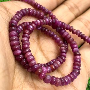 Collar africano de Rubí, joyería con cuentas de piedras preciosas lisas, forma de Rondelle pulida para mujer/hombre, regalo, calidad increíble Natural - Product Image 3