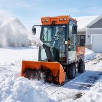 Souffleuse à neige autoportée avec tête de soufflage de 120 cm en option, 6 phares et transmission 4x4 pour les rues des villages alpins