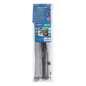 Attaches de câbles 7,6 x 450 mm, 20 pièces, noir et blanc, pour l'organisation du câblage électrique - Product Image 2