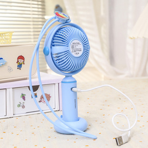 Ventilateur de cou portable avec base, angle réglable, batterie rechargeable, moteur DC 5W, commande par bouton, pour usage intérieur et extérieur - Product Image 5