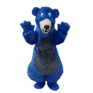 Kostum maskot beruang biru/kostum beruang dewasa untuk dijual