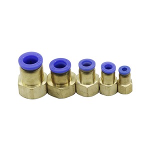 Conector de Manguera de <span class=keywords><strong>Aire</strong></span> de 6/8/10/12 mm a Rosca Hembra de <span class=keywords><strong>1</strong></span>/8" 3/8" <span class=keywords><strong>1</strong></span>/2" <span class=keywords><strong>1</strong></span>/<span class=keywords><strong>4</strong></span>", Conexión Rápida Recta de Un Toque - Product Image 1