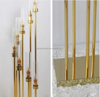 Nouveauté : Centre de table de mariage moderne en cristal, métal doré et acrylique, couleurs personnalisables, luxe, simple, décorations de table intérieures