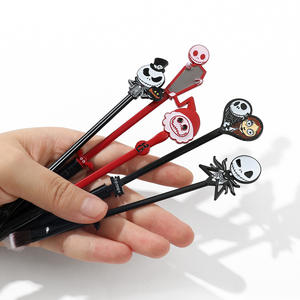 5 uds pesadilla antes de Navidad juego de brochas de <span class=keywords><strong>maquillaje</strong></span> <span class=keywords><strong>esqueleto</strong></span> Halloween sombra de ojos juego de brochas Halloween regalos del Día de Todos los Santos - Product Image 4