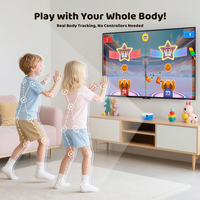 Ihomemix KINHANK MotionX Console de jeu portable pour enfants avec IA et détection de mouvement, sans manette, appareil de jeu vidéo interactif pour la famille sur TV