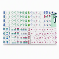 Stock local aux États-Unis, Ensemble de Mahjong américain de luxe vert avec gravure, 160 tuiles en acrylique, Jeu de société familial de divertissement, Norme NMJL