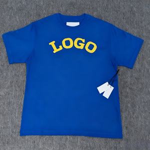 T-shirt style hip-hop en tissu French Terry, imprimé lettres, 100% coton, coupe ample, logo imprimé bulles, manches courtes, direct - Product Image 2