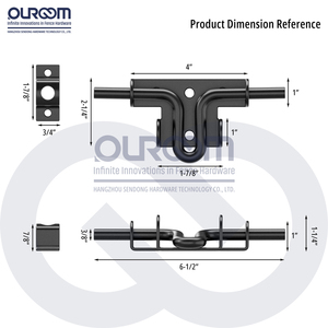 <strong>Slide</strong> Bolt <strong>Latch</strong> for Wood Fence <strong>Gates</strong> Steel Simple Security Locking Mechanism Outdoor - Product Image 3