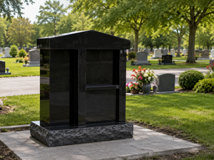 Columbarios Tradicionales Americanos de Granito Negro Ensamblados con 2 Años de Garantía para Cementerio - Product Image 1