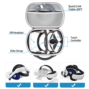 Sac de transport de voyage pour Oculus Quest 2 <span class=keywords><strong>VR</strong></span>, sac de rangement d'accessoires de <span class=keywords><strong>casque</strong></span>, boîte de protection étanche et dure, sac à main à bandoulière - Product Image 6