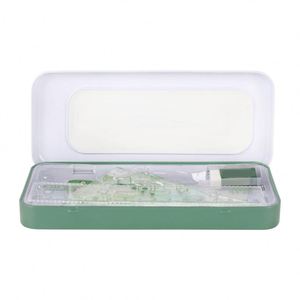Juego de Papelería de Geometría Matemática Multifuncional de 7 Piezas con Caja de Almacenamiento, Regla y Compás de Metal para Estudiantes - Product Image 2
