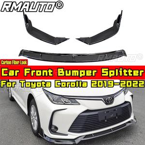 <b>For</b> Toyota Corolla 2019-2022 Body Kit Front Bumper Splitter Carbon Fiber Look Sport Style Front Bumper <b>Diffuser</b> <b>Car</b> Accessories - Product Image 1