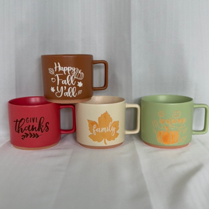 Festive Harvest Design Porcelain Mug Coffee Water Business Gift Reusable Food Safe Dishwasher Microwave Safe Thanksgiving - Product Image 2
