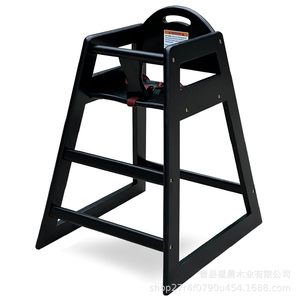 Silla Alta de Madera para Bebés y Niños Pequeños, Apilable, Compacta y Portátil, Color Madera Natural Marrón Rojizo - Product Image 5