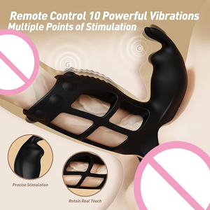 <span class=keywords><strong>Anneau</strong></span> <span class=keywords><strong>vibrant</strong></span> pour pénis, gaine pénienne vibrante avec 10 modes de vibration, jouets sexuels pour adultes pour hommes, <span class=keywords><strong>anneau</strong></span> pénien, stimulation du clitoris et du point G - Product Image 3