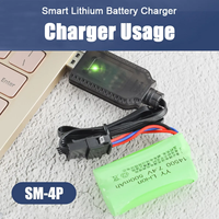 Câble de chargeur USB pour 7,4 V 500 mA pour 2 batteries au lithium 18650 SM-4P 45.02.070