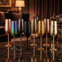 Flûtes à champagne et verres à vin rouge en acier inoxydable 304 de 8 oz, personnalisables, gravées, réutilisables, pour mariage et fête