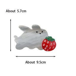 Versión coreana 9,5 cm conejo fresa Animal pinzas para el cabello <span class=keywords><strong>Kristina</strong></span> Bazan pinzas para el cabello coreanas horquillas para niñas - Product Image 6