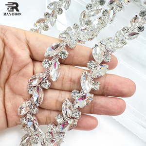 Decoración de Collar con Cristales de Ojo de Caballo 2025, Cadena de Flores con Diamantes de Imitación 3D para Manualidades, Adorno de Cristal para Zapatos y Vestidos, Técnica de Coser - Product Image 1