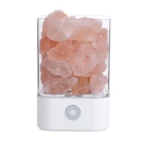 Kristallen Zout Nachtlampje Lamp Usb Aromatherapie Hydrateren Apparaat Draagbare Mini Lamp Usb Lucht Frisser