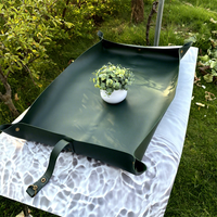 Tapis de repotage en cuir épaissi D5931 pour plantes d'intérieur et d'extérieur, plateau de repotage pliable avec contrôle de la saleté