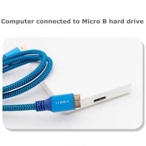 Cable de Disco Duro de Alta Velocidad y Resistencia, USB 3.0 A a Micro B, Compatible con <span class=keywords><strong>Seagate</strong></span>, WD, Toshiba, Westgate, Samsung Galaxy S5 - Product Image 5