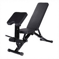 Banc de musculation réglable et pliable NAJA YLD0027 avec support pour haltères et barres, et rack à squats - Équipement de gym multifonctionnel pour la maison