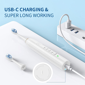 Usb Rechargeable Pink Odm Cheap Automatic <strong>Sonic</strong> High Quality Matter Black Slim Ultrasonic Battery Designer Electric Toothbrush - Product Image 2
