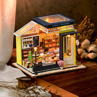 IIECREATE Vente en gros de kits de maisons miniatures à l'échelle 1:24, modèle de jouet en bois, jouets faits à la main, puzzles 3D, maison de poupée, bricolage, mini-jouet