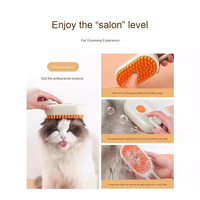 Brosse à poils rechargeable OEMODM 3 en 1 pour animaux de compagnie, brosse à vapeur pour chiens et chats, peigne de massage avec poignée, brosse à vapeur pour animaux de compagnie