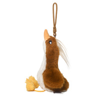 Porte-clés Sac à Dos en Peluche Oiseau Jaune Mignon et Amusant, Cadeau d'Anniversaire Unisexe, Poupée en Polyester 14+