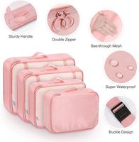 DICHOS Polyester 8 pièces : Cubes de rangement en toile, sac à chaussures, organiseur de voyage pour valise, rangement de vêtements, qualité supérieure