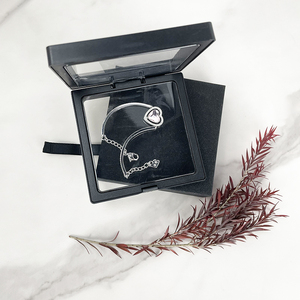 Trong suốt PE phim hiển thị trong suốt vỏ 3D TREO phim nổi khung hình chữ nhật màu đen trượt ngăn kéo hộp đồ trang sức - Product Image 5