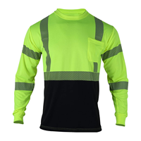 Chemises de travail haute visibilité pour hommes, uniformes de travail fluorescents en polyester à rayures réfléchissantes