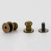 Clous à tête ronde en alliage de zinc et laiton, rivets à visser pour cuir/sucettes, pièces et accessoires spéciaux pour sacs