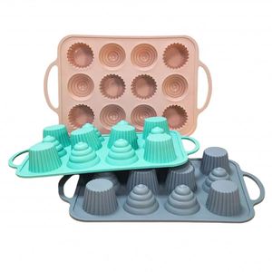 Moules à gâteaux en silicone de qualité alimentaire à 100 %, avec service OEM ODM, prix d'usine, sans BPA, démoulage facile, réutilisables pour la pâtisserie - Product Image 1