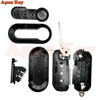 Coque de clé télécommande de voiture à 3 boutons, lame SIP22, pour Fiat 500 Punto Ducato Panda Bravo Citroen Jumper Peugeot Boxer
