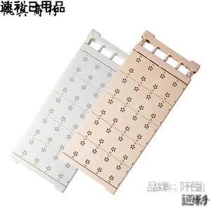 <b>Wardrobe</b> Tiered Shelves Extendable Storage Rack Wall Mounted Hook Type Clothing Organizer Rectangle Shelf Divider - Product Image 2