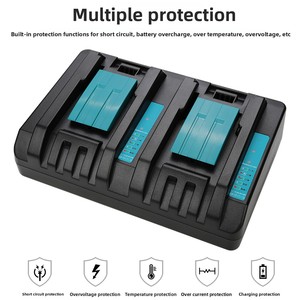 Pour Makitas DC18RD <span class=keywords><strong>Chargeur</strong></span> double pour batterie lithium 14,4-18 V <span class=keywords><strong>Chargeur</strong></span> <span class=keywords><strong>DC18RC</strong></span> DC18RD - Product Image 3