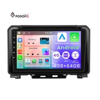 Podofo Double Din Android Autoradio 4 + 64G 9 pouces Autoradio sans fil Carplay Android Auto Pour SUZUKI Jimny 2019 IPS DSP WIFI RDS