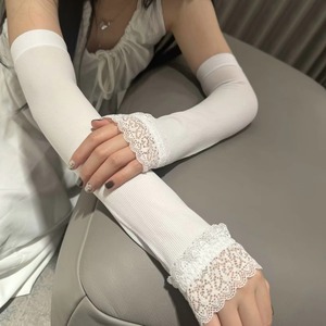 New Floral <strong>Lace</strong> Embroidery Sunscreen <strong>Sleeves</strong> <strong>for</strong> Women High-End Driving UV Protection Elegant Summer Arm Covers <strong>for</strong> Ladies - Product Image 2