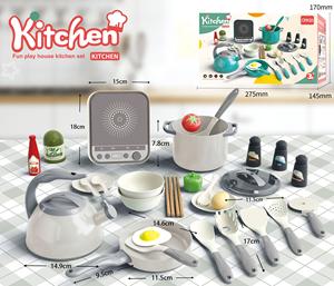 KSF Offre Spéciale : Ensemble de Cuisine Créative pour Enfants – <span class=keywords><strong>Jouet</strong></span> de Cuisson en Plastique avec Induction et Éclairage, Autocuiseur et Bouilloire – Kits de Cuisine Jouets - Product Image 3