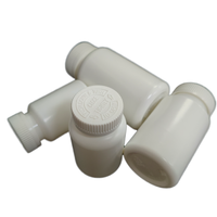 Bouteilles à pilules en HDPE blanc à large ouverture avec bouchon à vis, contenants en plastique pour médicaments, emballage personnalisé avec étiquette